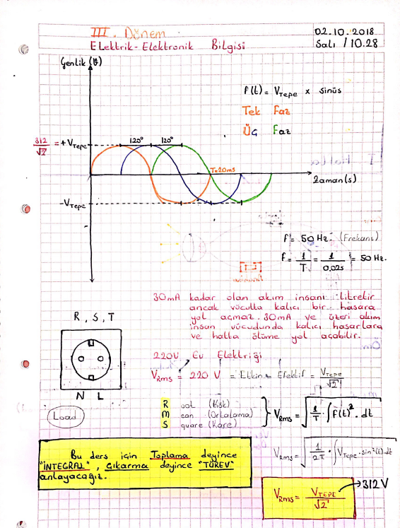 Elektrik-Elektronik Bilgisi Dersi Ders Notu (MAK215)                                                                                                                                                                                                      